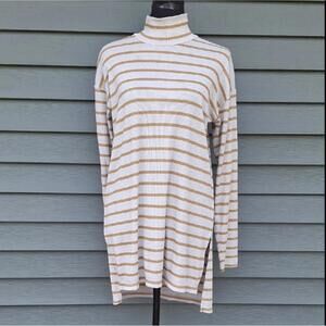 Anthropologie Vanessavirginia Striped Turtle Neck Tunic Size Small
